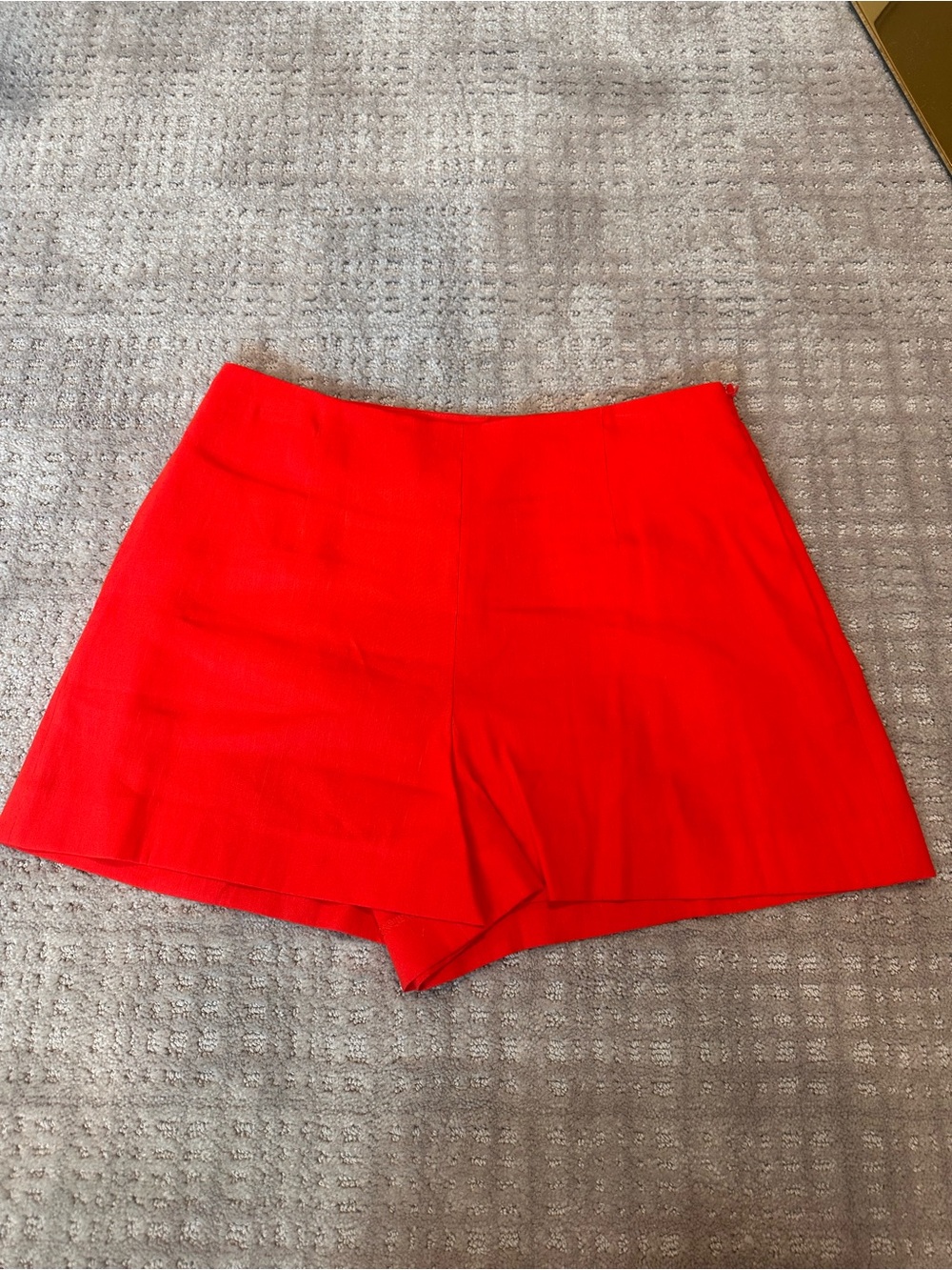 ANTONIO MELANI Bright Red High-Waist Dress Shorts